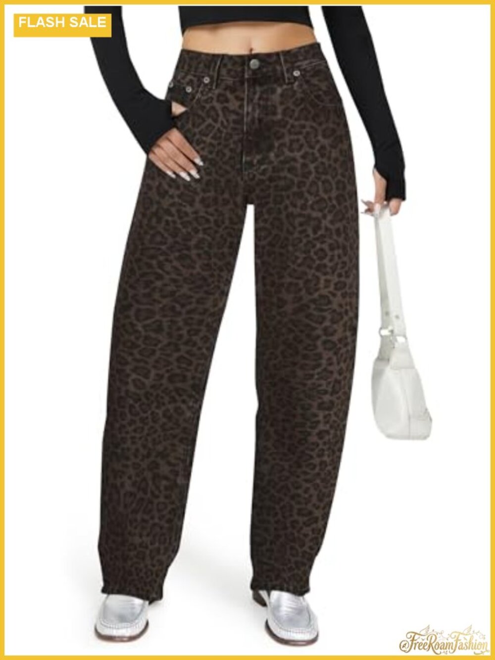 High Waisted Barrel Jeans Women Wide Leg Boyfriend Microelastic Stretchable